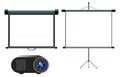 Projector and Blank Projector Screen