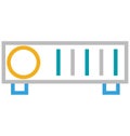 projector device Isolated Line With Color Vector Icon Editable