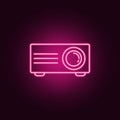 projector icon. Elements of Cinema in neon style icons. Simple icon for websites, web design, mobile app, info graphics Royalty Free Stock Photo