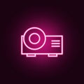 projector icon. Elements of web in neon style icons. Simple icon for websites, web design, mobile app, info graphics Royalty Free Stock Photo