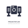 projector len icon on white background. Simple element illustration from Multimedia concept Royalty Free Stock Photo