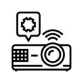 projector repair line icon vector illustration Royalty Free Stock Photo