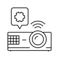 projector repair line icon vector illustration Royalty Free Stock Photo