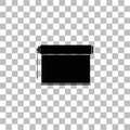 Projector roller screen icon flat Royalty Free Stock Photo