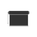 Projector roller screen icon flat Royalty Free Stock Photo