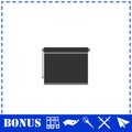 Projector roller screen icon flat Royalty Free Stock Photo