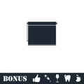 Projector roller screen icon flat Royalty Free Stock Photo
