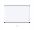 Projector Screen . Empty White Board Presentation Conference On The Wall. creen White Boad Presentation And Showing