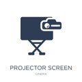 Projector Screen icon. Trendy flat vector Projector Screen icon Royalty Free Stock Photo