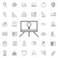 Projector screen icon. Universal set of education for website design and development, app development Royalty Free Stock Photo