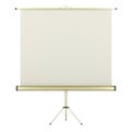 Projector Screen with Stand, 3D rendering Royalty Free Stock Photo