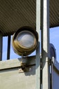 Projector on war watchtower