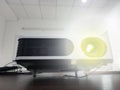 Projector on wood table Royalty Free Stock Photo