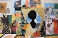 projects using cutouts, silhouettes, and other shapes to create collage designs