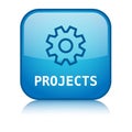 PROJECTS vector web button with icon Royalty Free Stock Photo