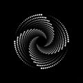 Invert concentric black and white circle oval sphere vector.