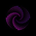 Concentric pink linear gradient circle oval sphere vector.