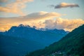 Prokletije mountain top at sunset