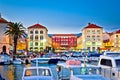 Prokurative square in Split evening colorful view