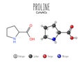 Proline amino acid representation.