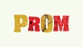 Prom Concept Colorful Stamped Word Illustration