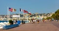 Prom des Anglais boulevard along Nice beach and Mediterranean Sea shore on French Riviera Azure Coast in France Royalty Free Stock Photo