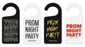 Prom night party room door hanging template