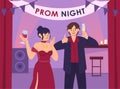 Prom night vector concept