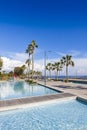 Promenade alley at Molos Park in center of Limassol, Cyprus