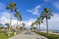 Promenade alley at Molos Park in center of Limassol, Cyprus