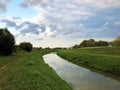 Promenade along the bank of the river Orljava or Setnica uz obalu rijeke Orljave Royalty Free Stock Photo