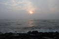 Promenade beach in Puducherry - sunrise - colors in sky - India tourism