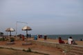 Evening view - Promenade Beach - Pondicherry holiday - India tourist destination - beach vacation