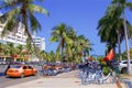 Promenade and beach in Dadonghai bay in Sanya, Hainan Royalty Free Stock Photo