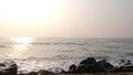 Promenade Beach, Rock Pondicherry Beach, in Pondicherry, Tamil Nadu, India