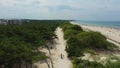 Promenade Beach Rowy Plaza Deptak Aerial View Poland