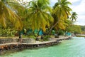 Promenade in Bequia, caribbean Royalty Free Stock Photo