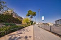 A promenade and a bicycle path near the compound of the first train station in Jerusalem