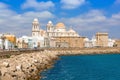 The promenade with Cathedral in background in CÃ¡diz