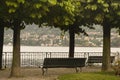 Promenade Cernobbio Lake Como Italy Royalty Free Stock Photo