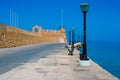 Promenade in Chania, Crete, Greece Royalty Free Stock Photo