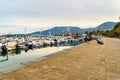 Promenade Costantino Morin, Coastline and harbor of La Spezia, Liguria, Italy Royalty Free Stock Photo