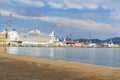 Promenade Costantino Morin, Coastline and harbor of La Spezia, Liguria, Italy Royalty Free Stock Photo