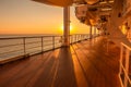 Promenade deck of a cruise ship. Royalty Free Stock Photo