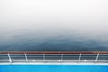 Promenade deck and railing of cruise ship Royalty Free Stock Photo