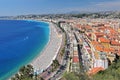 Promenade des Anglais, The Marche aux Fleurs and the city of Nice from the Parc de Colline du Chateau, France Royalty Free Stock Photo