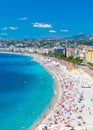 Promenade des Anglais in Nice, France. Nice is a popular Mediterranean tourist destination Royalty Free Stock Photo