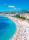 Promenade des Anglais in Nice, France. Nice is a popular Mediterranean tourist destination Royalty Free Stock Photo