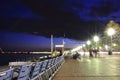 Promenade des Anglais at night Royalty Free Stock Photo