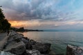 Desenzano del Garda waterfront on Lake Garda, Italy Royalty Free Stock Photo